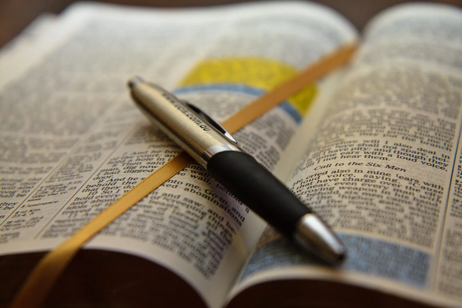 An open Bible
